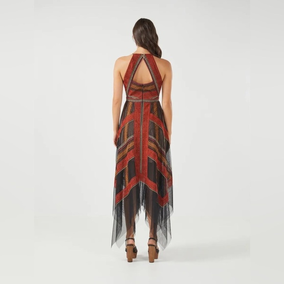 BCBGMAXAZRIA Embroidered Handkerchief
Tulle Formal Lace Maxi Dress Valentine 0 - Picture 5 of 13